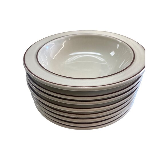 Homer Laughlin Brown Floral Dinnerware 25 pc Made In USA Stoneware Vintage - Picture 8 of 11